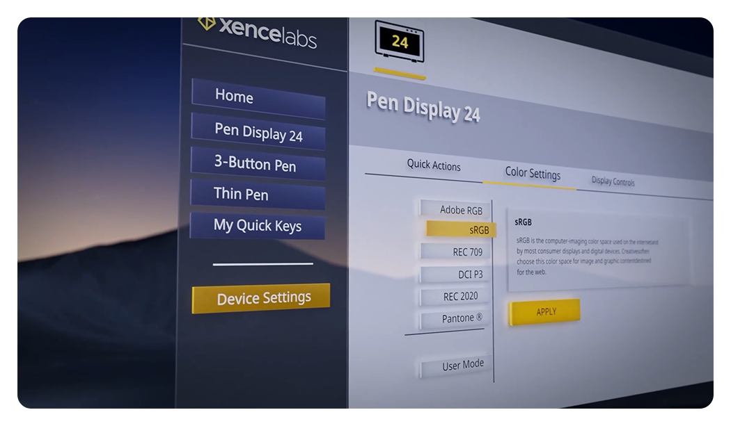 driver interface, Xencelabs Pen Display 24